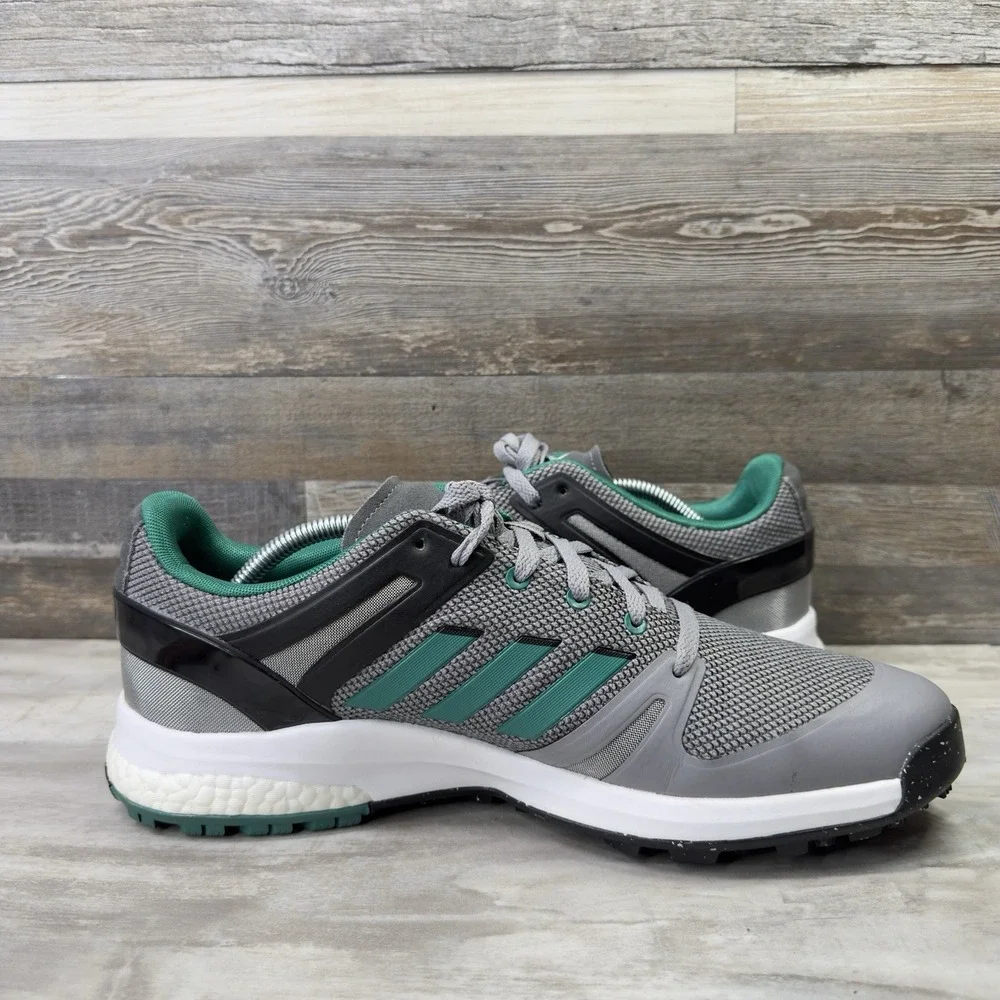 adidas EQT SL Men's 12 Waterproof Spikeless Golf Shoes Gray Green Black FW6297